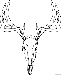 Keep your kids busy doing something fun and creative by printing out free coloring pages. Deer Skull Coloring Pages Deer Skull Graphics Printable Coloring4free Coloring4free Com