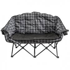 Kuma Outdoors 490 Gpb Bear Buddy Double Chair Grey Black Plaid Bear Chair Lazy Bear Chair