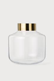 Round Glass Vase Clear Glass Gold Home All H M Gb Round Glass Vase Large Glass Vase Glass Vase