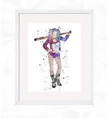Check spelling or type a new query. Amazon Com Harley Quinn Prints Suicide Squad Watercolor Nursery Wall Poster Holiday Gift Kids And Children Artworks Digital Illustration Art Handmade