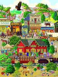 A fine nesting place 1000 piece jigsaw puzzle by sunsout. Western Town 500 Pc Jigsaw Puzzle By Sunsout Buy Online In Burkina Faso At Burkinafaso Desertcart Com Productid 138703180
