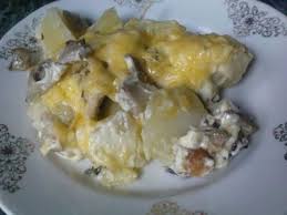 картошка с грибами и курицей в духовке с майонезом Kartoshka Zapechennaya S Gribami Kuricej Pod Majonezom I Syrom Vtorye Blyuda