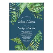 Wild Tropical Palm Navy Blue Rehearsal Dinner Invitation Zazzle Com Rehearsal Dinner Invitations Dinner Invitations Rehearsal Dinners