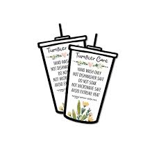Are there free cut files for tumbler care? Iced Tumbler Care Card Printable Ready To Print Etsy Tumbler Care Tumbler Care Card Tumbler Care Cards