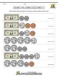 2nd Grade Money Worksheets Up To 2 Money Math Kids Math Worksheets Counting Money Worksheets