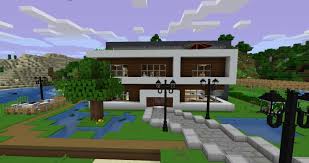 Concrete is one of the best materials in minecraft for such builds, paired with wooden if building underwater isn't an option in a survival game just yet, building a house floating on water might just be the next best thing. Modern Survival House Minecraft Map