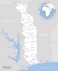 Carte Detaillee Bleu Grise Des Divisions Administratives Et D Emplacement Du Togo Sur Le Globe Illustration Stock Illustration Du Earth Pays 200061099