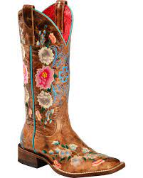 Town or country, this good ole cowgirl's boot works hard but knows how to have. Macie Bean Women S Rose Garden Cowgirl Boots Square Toe Country Outfitter