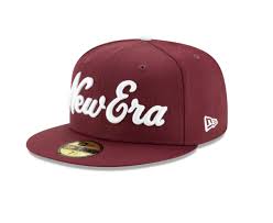 New Era Script Maroon 59fifty Fitted Hats New Era Cap Fitted Hats Fitted Hats New Era New Era