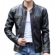 Men S Leather Jacket Design Stand Collar Coat Men Casual Motorcycle Leather Coat Mens Sheepski Leather Jacket Men Style Leather Jacket Style Leather Jacket Men