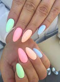 Get this look with our mylar glitter. Pastel Matte Rainbow Nails Matte