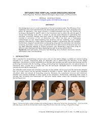 Interactive design behance graphic design hair interaction design strengthen hair visual communication. Pdf Interactive Virtual Hair Dressing Room
