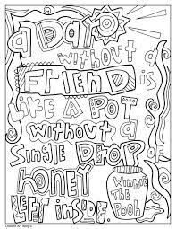 Braver, stronger, smarter, you are braver than you believe, stronger than you seem, and smarter than you think, think, quote, inspiration, inspirational, motivate, motivational, courage, sayings. Winnie The Pooh Coloring Quotes Doodle Art Alley