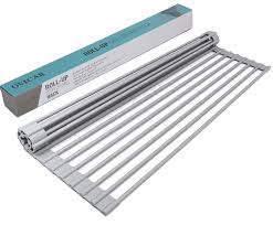 Roll up dish drying rack, over the sink dish drying rack kitchen rolling dish drainer, foldable sink rack mat stainless steel wire dish drying rack for kitchen sink counter cups vegetables fruits (17''x11.8'') 4.2 out of 5 stars 22. Roll Up Dish Drying Rack Kitchen Rolling Dish Drainer Over Sink Foldable Multi Use Heat Resistant Silicone Coated Stainless Steel Sink Dish Drying Rack 17 Inch Buy Online In Paraguay At Desertcart Com Py Productid