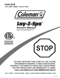 These valves move water through the spa. Or Image Above To Open Manual Coleman Lay Z Spa Manualzz