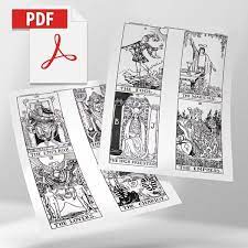 To print any of these images, simply click. Rider Waite Print Your Own Coloring Pages 2 8 X 5 Cards Alainn Tarot