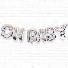 Oh Baby Silver Balloons Cheap Buy Online