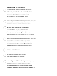 Savesave surat cinta untuk guru for later. Lirik Lagu Surat Cinta Untuk Guru