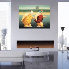 Amazon.com: Fine Art Canvas Judy and Marge Canvas Wall Decor by Artist  Lowell Herrero for Living Room, Bedroom, Bathroom, Kitchen, Office, Bar,  Dining ...