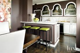 mirrored kitchen backsplash eclectic