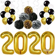 2020 Balloons Gold For New Year Gold Balloons Decorations Balloon Decorations Black And Gold Party Decorations