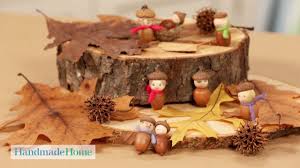 Acorns usually ripen and fall in september and october. How To Make Seasonal Acorn People Handmade Home Martha Stewart Youtube