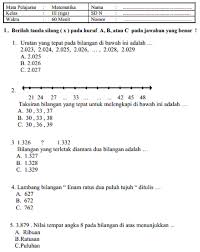 Soal Dan Jawaban Latihan Pas Matematika Kelas 3 Sd Semester 1 Kumpulan Soal Pts Pas Pat Ukk Akm Ujian Sekolahwahana Info