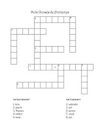 The best part about sunday crossword? French Crossword Puzzles By La Classe De Mlle Umbrello Tpt