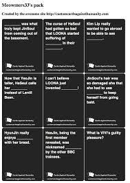 A little app i made that takes a text file and builds cards against humanity cards from it as individual png files on your desktop, ready for printing via a service like moo.com or. Cards Against Humanity Loop Black Cards Loopd Amino Amino