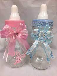 Big Large 8 5 Fillable Bottle Baby Shower Favors Blue Pink Piggy Bank Charmed Babyshower Baby Shower Bottle Baby Bottles Baby Bottle Decorations
