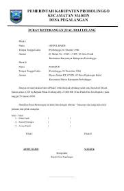 Contoh Surat Perjanjian Jual Beli Tanah Sawah Surat Tanah Pemerintah