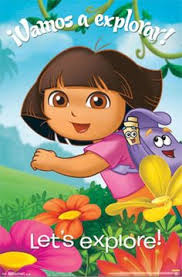 Vamos A Explorar Let S Explore Dora The Explorer With Backpack And Map 22 X 34 Inch Poster Postera Dora The Explorer Trends International Cartoon Posters