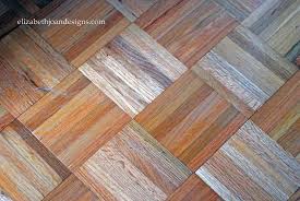 White wash classic wood interior stain provides a rich natural color that beautifully enhances the wood grain. Project Fail Whitewash Parquet Floor Elizabeth Joan Designs
