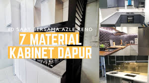 Ini kerana kabinet dapur adalah tunjang utama ruang dan kabinet boleh mengambil sehingga 30 disini kami senaraikan beberapa material yang biasa digunakan dalam pembinaan kabinet dapur. 60 Saat Azle Reno 7 Material Kabinet Dapur Di Malaysia Youtube