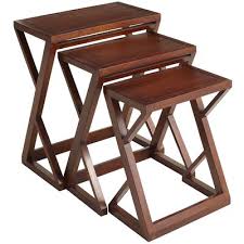 Mindi Is The Indonesian Name For Dutch White Cedar Which As Things Turn Out Is A Reddish Wood Got That No Matter Al Nesting Tables Living Table Furniture