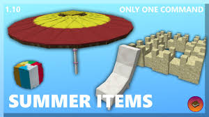 How To Decorate A Beach In Only One Command Minecraft Minecraft Minecraft Blueprints Beach Decor