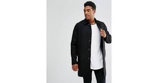 Asos menswear shuts down the new season with the latest trends. Asos Wool Mix Trench Coat In Black For Men Lyst