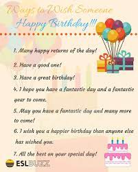 Learn 80 Useful Expressions In English Other Ways To Say Fluent Land Birthday Wishes For Myself Other Ways To Say Birthday Wishes Quotes