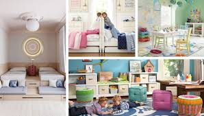 One solution is to invest in a set of lofted beds. Children S Room For Two Children Layout Options And Photos Of Bright Interiors My Desired Home