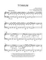 Titanium By David Guetta Ft Sia Sheet Music Digital Sheet Music Music