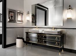 art deco drama in the bathroom