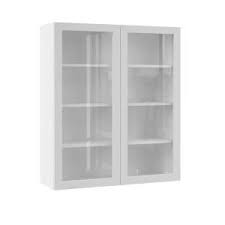 Home depot hampton bay kitchen cabinets white and gray. Hampton Bay Designer Series Edgeley Assembled 36x42x12 In Wall Kitchen Cabinet With Glass Doors In White Wgd3642 Edwh The Home Depot Glass Kitchen Cabinet Doors Glass Cabinet Doors Kitchen Glass Doors