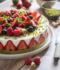 Recette Cheesecake Sans Cuisson Fraise Et Pistache Et Chocolat Blanc En 2020 Cheesecake Fraise Recette Avec Des Fraises Recette Cheesecake