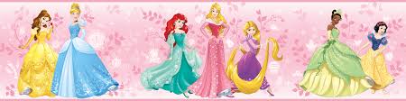 48 disney wallpaper border girls on wallpapersafari. Disney Princess Border Wallpaper And Borders The Mural Store