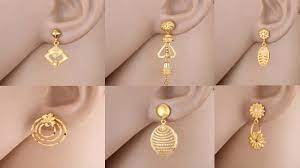Coming with three different pairs that range from smallest to biggest, you can easily accessorize your outfit with the option that fits it best. Gold Earrings Simple Gold Earrings Gold Earrings Designs Gold Heart Stud Earrings