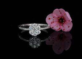 Beautiful Cherry Blossom Diamond Ring Buy Diamond Ring Cherry Blossom Wedding Rings Rose Engagement Ring
