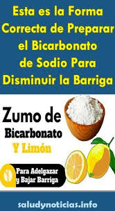 Esta Es La Forma Correcta De Preparar El Bicarbonato De Sodio Para Disminuir La Barriga Salud Noticias Limon Para Adelgazar Bicarbonato De Sodio Bajar De Peso Bicarbonato De Sodio