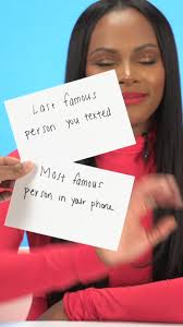 Tika Sumpter Reacts Plays This or That and tell us who's in her phone. What  famous person would you want to be friends with? leave us a comment below!  #tikasumpter #tika #thisorthat #cocoabutter ...