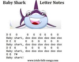 All sheet music in 2 versions (with & without letter notes). Baby Shark Easy Tin Whistle Sheet Music And Letter Notes Irish Folk Songs