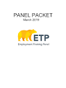 Panel Packet March 2019